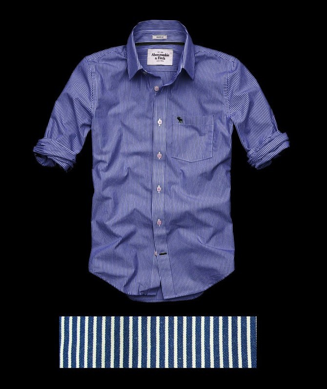 Abercrombie Fitch Hombres Algodón Gaza Camisa AF7013